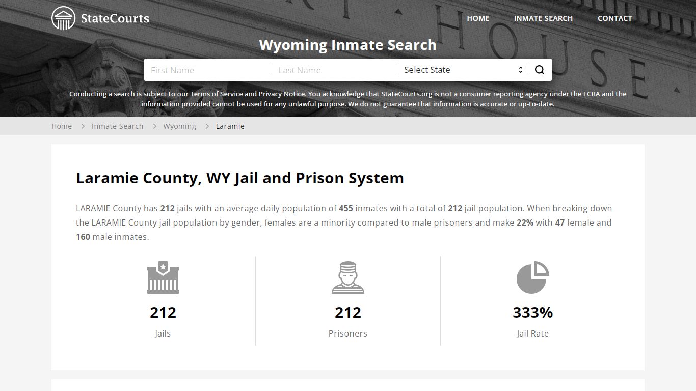 Laramie County, WY Inmate Search - StateCourts